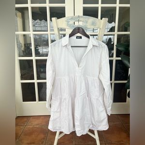 Oversized tiered, collared dress